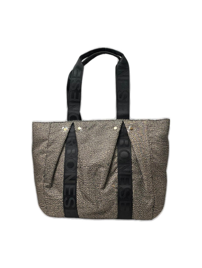 Shop Borbonese Cloudette Medium Shopper Bag  In Black