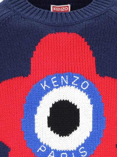 Shop Kenzo Target Sweater In Bleu Nuit