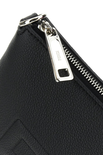 Shop Fendi Black Leather  Roma Shoulder Bag