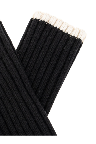 Shop Totême Toteme Wool Gloves In 001 Black