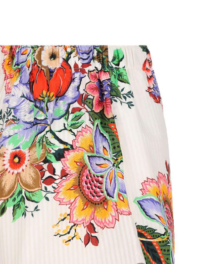 Shop Etro Floral Printed Elasticated Waist Shorts