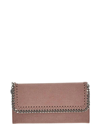 Shop Stella Mccartney Continental Flap Wallet In Pink