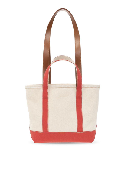 Shop Palm Angels Logo Embroidered Tote Bag In Off-white