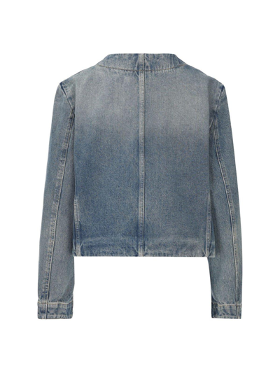 Givenchy Jacket In Denim With Chain Details In Blue