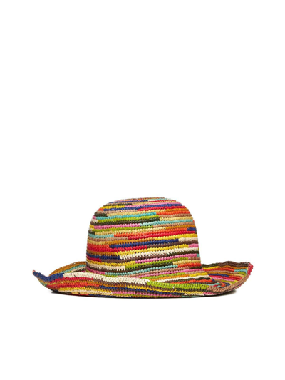 Shop Alanui Colour-block Hat In Multicolor