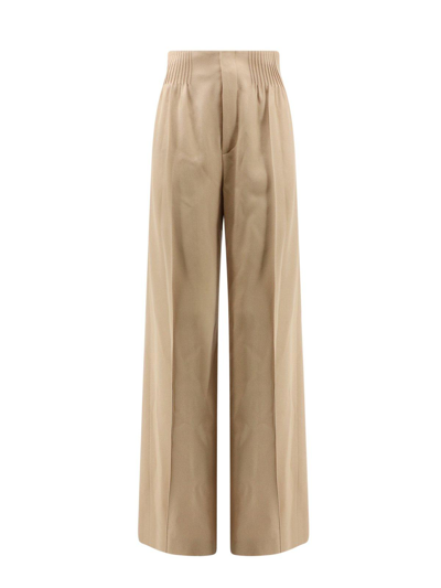 Shop Chloé High-waisted Tailored Pants In Beige