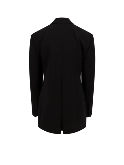 Givenchy Pleated Single-breasted Wool Blazer In Black