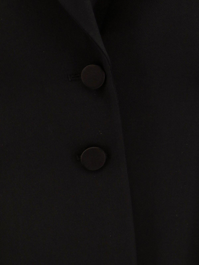 Givenchy Pleated Single-breasted Wool Blazer In Black