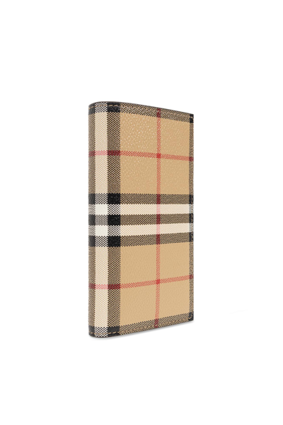 Shop Burberry Checked Wallet In Archive Beige