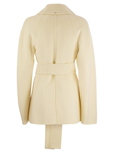 Shop Sportmax Umano Double Breasted Coat In White