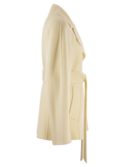 Shop Sportmax Umano Double Breasted Coat In White