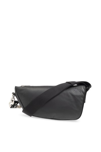 Shop Burberry Shield Shoulder Bag In Black