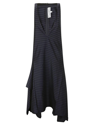 Shop Jw Anderson Deconstructed Shirt Dress In Blue