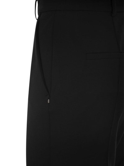Shop Sportmax Ricetta Jersey Pants In Black