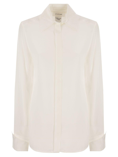 Shop Sportmax Leila Long Sleeve Shirt In White
