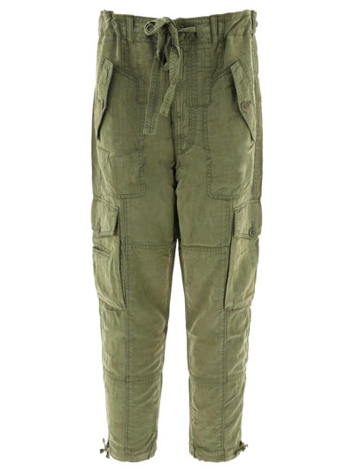 Shop Polo Ralph Lauren Drawstring Cargo Tapered Trousers In Green