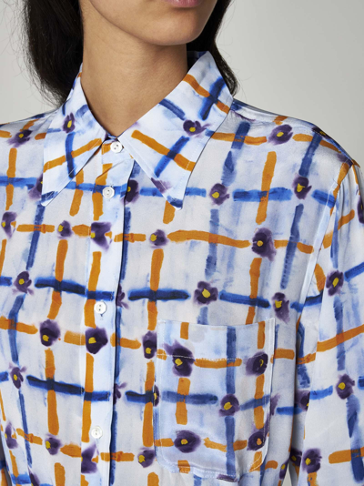 Shop Marni Long Sleeve Pattern Shirt In Multicolour