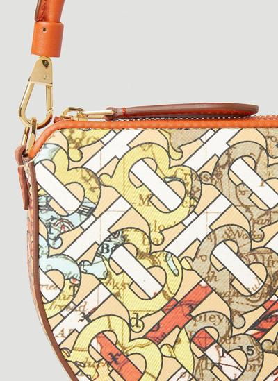 Shop Burberry Monogram Map Print Zipped Olympia Bag In Multiple Colors