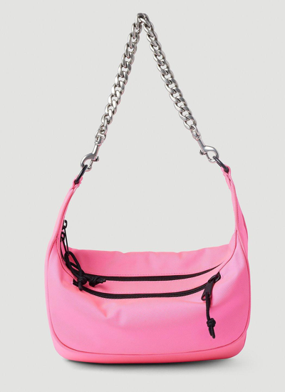 Shop Balenciaga Raver Medium Chained Shoulder Bag In Pink