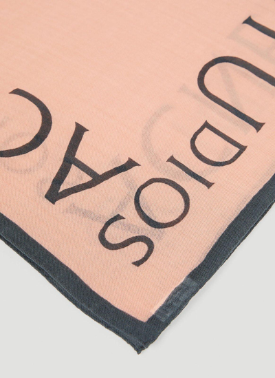 Shop Acne Studios Logo Printed Square-shaped Scarf In Pink