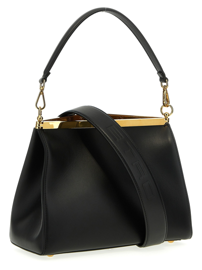 Shop Etro Vela Medium Shoulder Bag In Black