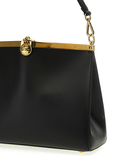 Shop Etro Vela Medium Shoulder Bag In Black