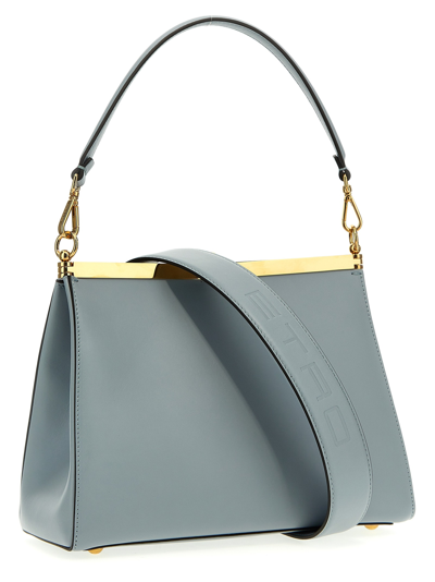 Shop Etro Vela Medium Shoulder Bag In Light Blue