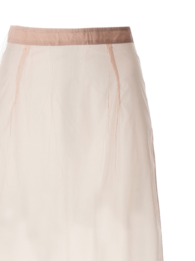 Shop Maison Margiela Pendleton Hem Skirt In Pink