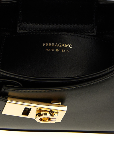 Shop Ferragamo Archive Mini Handbag In Black