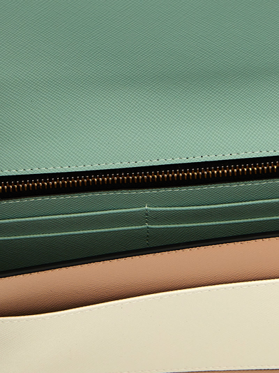 Shop Marni Wallet With Shoulder Strap In Multicolor
