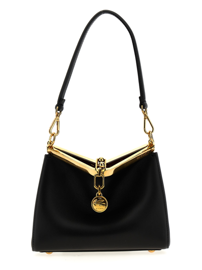 Shop Etro Vela Mini Shoulder Bag In Black