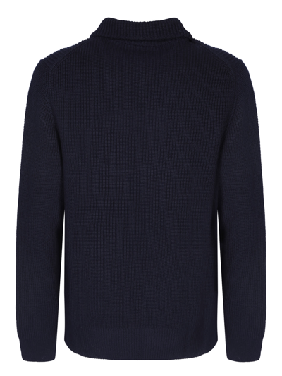 Shop Officine Generale Tarek Blue Sweater