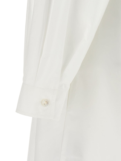 Shop Mm6 Maison Margiela Numeric Signature Shirt Dress In White/black