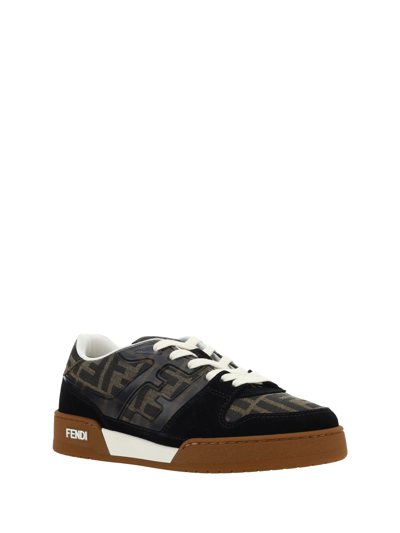 Shop Fendi Match Sneakers In Nero/tab/bianco