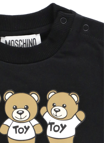 Shop Moschino Teddy Friends Sweatshirt In Black