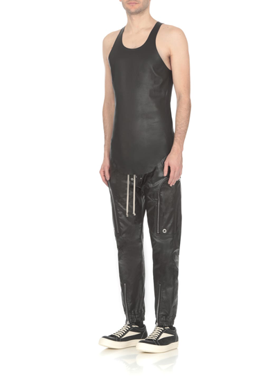 Shop Rick Owens Leather Top In Black
