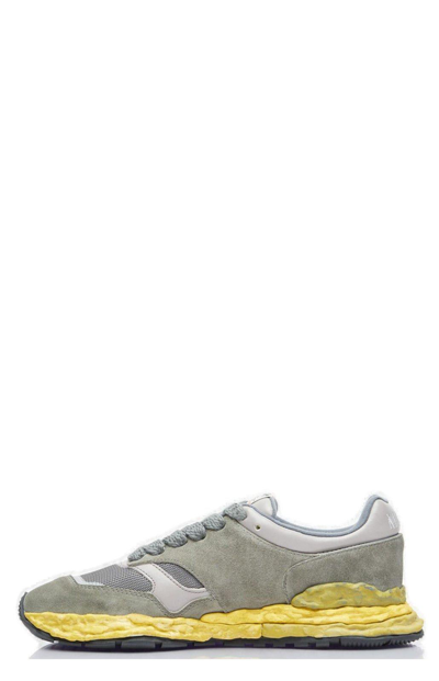 Shop Miharayasuhiro George Panelled Low-top Sneakers In Grey