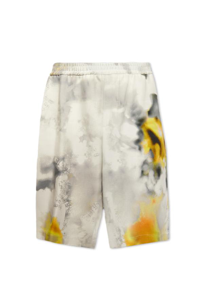 Shop Alexander Mcqueen Printed Shorts In White