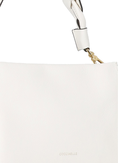 Shop Coccinelle Boheme Shoulder Bag In White