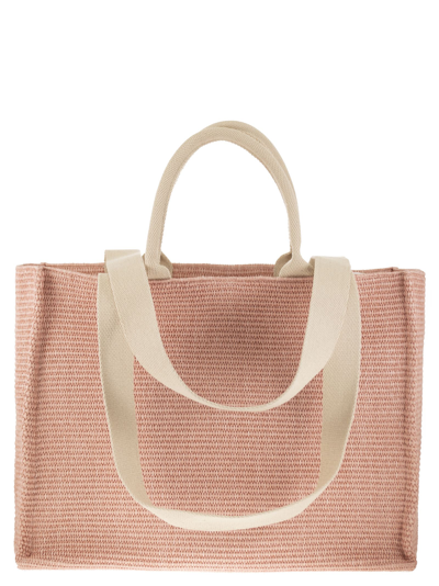 Shop Marni Raffia Bag In Pink