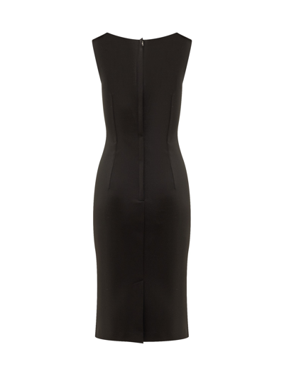 Shop Dolce & Gabbana Milan Stitch Stretch Jersey Sheath Dress In Nero