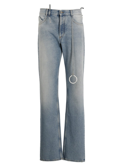 Shop Attico Cotton Jeans In Light Blue