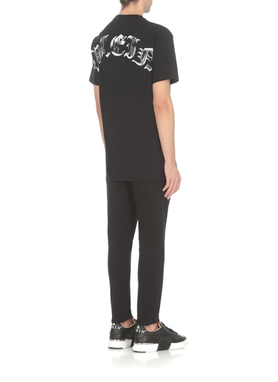 Shop Philipp Plein Round Neck Ss Gothic Plein T-shirt In Black