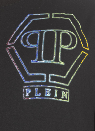 Shop Philipp Plein V-neck Ss T-shirt In Black