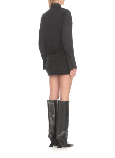 Shop Attico Fay Skirt In Black