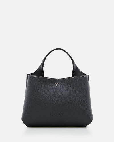 Shop Tod's Micro Leather Tote Bag In Black