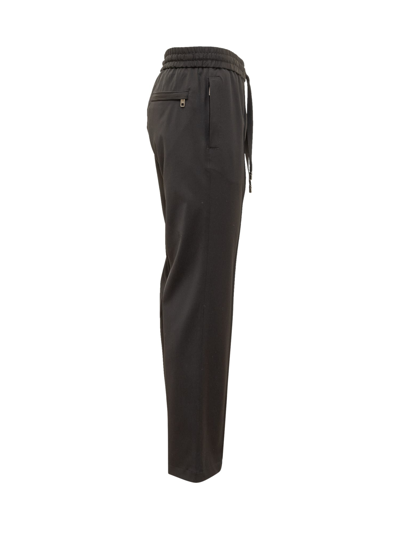 Shop Dolce & Gabbana Stretch Jersey Jogging Pants In Nero