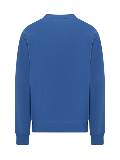 Shop Dolce & Gabbana Logo Plaque Sweatshirt In Blu Cina