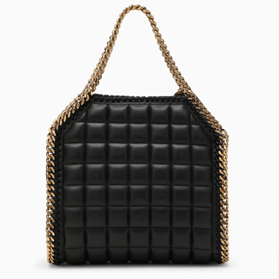 Shop Stella Mccartney Black Quilted Falabella Bag In Nero