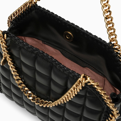 Shop Stella Mccartney Black Quilted Falabella Bag In Nero